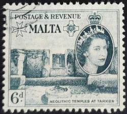 +++ MALTA KRALİÇE , ANTİK KENT    1956   - DAMGALI