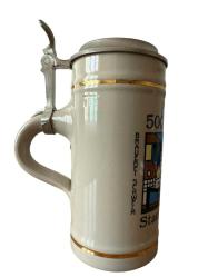 Nostaljik Antika Alman Zin Kapaklı Bira Bardağı Tankart