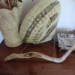 Ahşap yılan formunda nazarlık