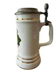 Nostaljik Antika Alman Zin Kapaklı Bira Bardağı Tankart