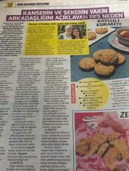 HÜRRİYET GAZETESİ HÜRRİYET KELEBEK 2 GAZETESİ DOĞUM GÜNÜ GAZETESİ - 25 Ekim 2017 - şeker dosyası iki-kanserin ve şekerin yakın arkadaşlılığını açıklayan beş neden-şekersiz tarifler-kayısılı kurabiye tarifi-çikolata kremalı kurabiye tarifi-Cocoon makaron tarifi-kayısılı bar tarifi-damla çikolatalı kurabiye tarifi-yaban mersinli küçük kek tarifi-bademli kartopu tarifi-yulaflı kuru üzümlü küçük kek tarifi-