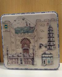 LOT.18 » TENEKE KUTU -  KARDELEN KESTANE ŞEKERİ BURSA SERİSİ METAL KUTU