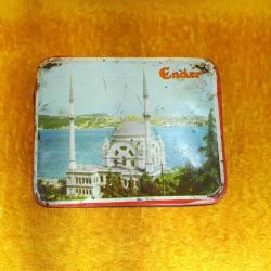 VINTAGE DOLMABAHÇE CAMİSİ GÖRSELLİ ENDER TENEKE ÇİKLET KUTUSU