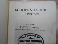SCHOPENHAUER SELECTIONS - CİLTLİ