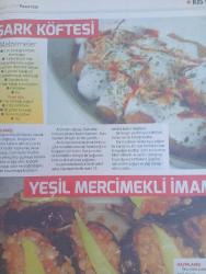 HÜRRİYET GAZETESİ HÜRRİYET KELEBEK 2 GAZETESİ DOĞUM GÜNÜ GAZETESİ - 6 kasım 2017- kışı özel yemekler-mevsim geçişlerine özel şifalı ve lezzetli tarifler-şark köftesi-mercimekli İmam bayıldı-balkabağı salatası-kestaneli etli güveç- paça çorbası- aromatik fırın cipura-