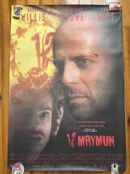 12 MAYMUN (1995) Film Afişi – Orijinal Dönem Baskı – Yüksek Kondisyon – Bruce Willis / Brad Pitt