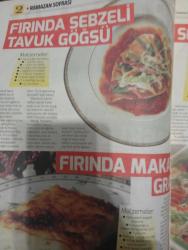 HÜRRİYET GAZETESİ HÜRRİYET KELEBEK 2 GAZETESİ DOĞUM GÜNÜ GAZETESİ - 6 haziran 2017 - Emine Beder'in hazırladığı birbirinden lezzetli tarifler-yemekler ve tatlılar-fırında sebzeli tavuk-soğan kebabı-revani-peynirli patlıcan böreği-bayat ekmek pizzası-sebzeli erişte-fırında sebzeli tavuk göğsü-fırında makarna- ceviz bohçası böreği-bulgurlu köfte-soğan kebabı-vişneli küp-talaş böreği-