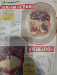 HÜRRİYET GAZETESİ HÜRRİYET KELEBEK 2 GAZETESİ DOĞUM GÜNÜ GAZETESİ - 6 haziran 2017 - Emine Beder'in hazırladığı birbirinden lezzetli tarifler-yemekler ve tatlılar-fırında sebzeli tavuk-soğan kebabı-revani-peynirli patlıcan böreği-bayat ekmek pizzası-sebzeli erişte-fırında sebzeli tavuk göğsü-fırında makarna- ceviz bohçası böreği-bulgurlu köfte-soğan kebabı-vişneli küp-talaş böreği-