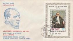 1981 KKTC ATATÜRK'ÜN DOĞUMUNUN 100.YILI BLOK FDC