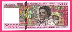 Madagascar 25000 Francs 5000 Ariary 1998 P 82 UNC (TK 17 966) ÇİL