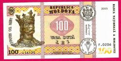 MOLDOVA 100 LEI (P25c) 2015 UNC (TK 17 962) ÇİL