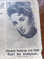 Cumhuriyet Pazar Gazetesi - 16 Ocak 1955 - Yedi Dakika Yazan Doğan Nadi Köşe Yazısı - Renkli Karikatür - Gelişi Güzel Yazan Hamdi Varoğlu - Sanat Haftası Yazan Selmi Andak - Sanat Ve Çıplaklık - Küçük Kral Çizen O. Soglow - Haftanın Şakaları Yazan Burhan Felek - Eğlencelik Köşesi - Elizabeth Taylor'un Yeni Filmi Paris'i Son Gördüğünde Fotoğrafı - Geçen Sene Adı En Çok Geçen Kadın Marilyn Monroe Fotoğrafı - Kadın Severse Filminden Bir Sahne Muzaffer Tema İle Leyla Altın - Atıf Kaptanla Gani Turanlı Kara Vadi Filminin Bir Sahnesinde - Neriman Köksal İle Kenan Artun Kara Vadi Filmimi Bir Sahnesinde - Hollywood'da Yaşlı Artistlere Karşı Bir Savaş Açıldı - Clark Gable Resmi Kayıtlara Göre Elli Dört Yaşındadır Fotoğrafı - Ev Kadın Moda Köşesi - Kitaplar Ve İnsanlar Bir Han'ın Sakinleri Yazan Faruk Toprak - Ali Ulvi'den Seyahatname - Ankara'nın En Az Alkol Harcadığı Bir Yılbaşı Yazan Feyyaz Tokar - Boş Vakitlerini Nasıl Geçirirlermiş Röportajı Yapan Reşad Enis - Cevad Fehmi Başkut Fotoğraf