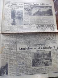 Cumhuriyet Pazar Gazetesi - 22 Kasım 1953 - Yedi Dakika Yazan Doğan Nadi Köşe Yazısı - Renkli Karikatür - İlim Nerede İse Ölüleri Diriltecek - Kışın Sıcaklık Da Elektrik Su Ve Gaz Gibi Artık Evlere Tevzi Ediliyor - Haftanın Şakaları Yazan Burhan Felek - Fransa ve İtalya'nın Serpuşları Yazan Halikarnas Balıkçısı - Lana Turner'i Lex Barker'dan Dinleyelim Fotoğrafı - Üç Yeni Genç Kenan Pars Özkan Gürol Ve Altan Tükel Fotoğrafı - Hollywood'un İhmalkar Babaları - Soygun Filmi Fotoğraf - Sadri Alışık - Ann Sheridan Fotoğraf - Ev Kadın Moda - Karı Koca Davaları - Haftanın En Seçme Manto Ve Rob Modelleri - İngiltere'den Notlar Yazan Cenap Ozankan - Irak'tan Paris'e Tabii Gaz - Tatbiki Unutulan Meşhur Belediye Zabıtası Talimatnamesi Yazan Metin Ergin - Deniz Suyu İle Buz İmal Eden Yeni Bir Makine Fotoğraf - Çocuk 2 Yaşında İken Büyüdüğü Zaman Ne Boyda Olacağı Anlaşılır - İster İnan İster İnanma Çizen Ripley - Fransız Şairi Panard Tarafından Şişe Şeklinde Saraba Dair Yazılan Manzume