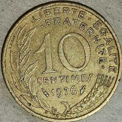 FRANSA 1976 10 CENTIMES