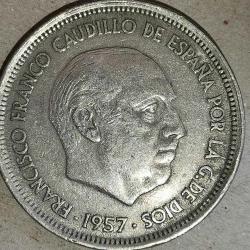 İSPANYA 1957/58   50 PESETA
