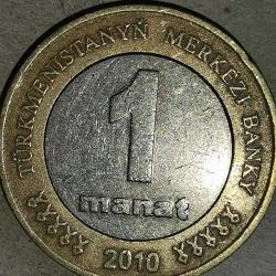 TÜRKMENİSTAN  2010  1 MANAT