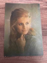 Efemera - Sarı saçlı renkli gözlü kadın fotoğrafı AND   kartpostalı 15x10 ebatında - kitantik - kitaLog