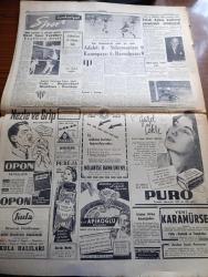 Cumhuriyet Gazetesi - 14 Kasım 1957 - İstanbul'a Dair Yüksek Seçim Kurulunun Kararı - Demokrat Parti Grubu Bugün İki İmtihanını Veriyor - İtalyan Sefaretinde Resmi Kabulde Celal Bayar Ve Adnan Menderes Fotoğrafı -İtalyan Cumhurbaşkanı Gioavanni Gronchi Bugün Şehrimize Geliyor - Japonya'dan İstanbul'a 4,5 Senede Gelebilen İki Amerikalı Kadın Estaline Davis Ve Cornelia Hoppe - Sanatkar Cahide Sonku İhsan Doruk'u Dava Ediyor - Osman Bölükbaşı Mezuniyet İstedi - Tiyatro Festivali - Milli Piyangonun 29 Ekim Talihlileri  - Ingrid Bergman - Nuri Demirağ Dün Vefat Etti- Süveyş Harbi İsrail'e Kaça Malolmuş - Çocuklarımız İçin Yazan Burhan Felek - Günün Adamı Felix Gaillard - Poyraz Fırtınası Marmara'da Kazalara Sebebiyet Verdi - Milli Takım Tek Seçicisi Eşfak Aykaç Kadroyu Pazartesiye Açıklayacak - Film Yıldızı Deniz Tanyeli Puro Tuvalet Sabunları Kullanıyorum Diyor - Real Madrid Mağlup - Beylerbeyi Sahasında Hadise - Pe Re Ja Limon Kolonyası - Yeni Karamürsel Mağazası - Apikoğlu Sucukları