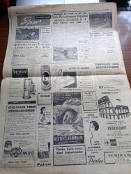Cumhuriyet Gazetesi - 25 Kasım 1957 - Gıda Maddelerine Dair Alınan Yeni Kararlar - Başbakan Adnan Menderes'in Dünkü Tetkikleri - Meclis 4. Gündemsiz Toplantısını Yapıyor - Kıbrıs'ta Yeni Bir İnfilak Fotoğrafı - Seçim Sonrası ilk Siyasi Parti Kongreleri - Amerika Televizyonlu Suni Peykler Atacak - Yeni Havayolları Genel Müdürü Enver Akoğul - Türk İş Adamlarına Kredi Açan Amerikalı Milyoner William Graham  - Solist Ayla Erduran Moskova Radyosunda Konuştu - Küba İsyanı Genişliyor - Adana'da Çocuk Tiyatrosu Faaliyete Geçti - Kraliçe Victoria'nın İç Çamaşırları Satılığa Çıkarıldı - Bedri Rahmi Eyüboğlu Pazartesi Konuşmaları - Burhan Felek - Günün Adamı Saint Laurent - Haftalık Radyo Programı - Eskişehir'de Fahrettin Kerim Gökay'ı Sevenler Cemiyeti Kuruldu - 50 Senelik Tarihte İlk Defa Fenerbahçe Ankara'dan İki Mağlubiyetle Dönüyor - Galatasaray İzmirspor'u Yendi - Vezüv Gaz Sobası - Federasyon Kupası - Kuştüyü Fabrikası - Havilland Pudrası