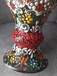 EL YAPIMI SERAMİK SÜS GAZ LAMBASI. KONDİSYON YÜKSEK.