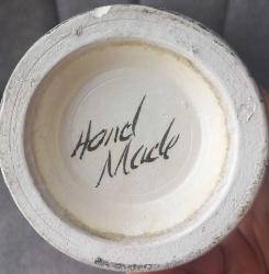 EL YAPIMI SERAMİK SÜS GAZ LAMBASI. KONDİSYON YÜKSEK.