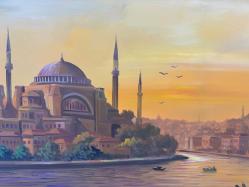 MUHTEŞEM ESKİ İSTANBUL YAĞLI BOYA TABLO