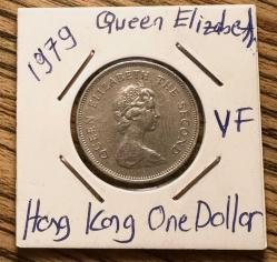 LOT.14 » 1979 Kraliçe Elizabeth Hong Kong one dollar madeni para ÇÇT
