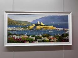 ORJINAL YAĞLI BOYA BODRUM MANZARA