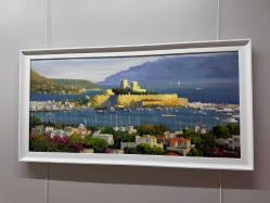 ORJINAL YAĞLI BOYA BODRUM MANZARA