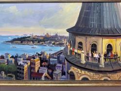 ORJİNAL YAĞLI BOYA PANORAMA  İSTANBUL TABLO