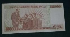 7 Emisyon I 33 Seri 100 Bin Lira Çil altı