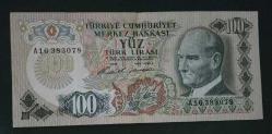 6 Emisyon A 16 Seri 100 Lira Çil altı