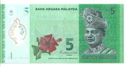 ** MALEZYA ( 5 * RİNGGİT - AE 5006902 ) 2011 / 12 * PLASTİK - ÇİL
