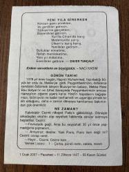 1 OCAK 2007 - TAKVİM YAPRAĞI - DOĞUM GÜNÜ HEDİYESİ - BÜYÜK SAATLİ MAARİF TAKVİMİ - ATATÜRK - ENVER TUNÇALP - NACİ KASIM - HZ. MUHAMMED'İN MEKKEYE GİRİŞİ