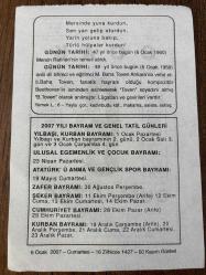 6 OCAK 2007 - TAKVİM YAPRAĞI - DOĞUM GÜNÜ HEDİYESİ - BÜYÜK SAATLİ MAARİF TAKVİMİ - ZİYA PAŞA - MERSİN RAFİNERİ'SİNİN TEMELİ ATILDI - M. BAHA TOVEN'IN VEFATI - 2007 YILI BAYRAM VE GENEL TATİL GÜNLERİ