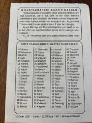12 OCAK 2007 - TAKVİM YAPRAĞI - DOĞUM GÜNÜ HEDİYESİ - BÜYÜK SAATLİ MAARİF TAKVİMİ - ATATÜRK - MİLLETLER ARASI SAATİN KABULÜ - TAŞIT PLAKALARININ VİLAYET NUMARALARI
