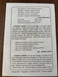 18 OCAK 2007 - TAKVİM YAPRAĞI - DOĞUM GÜNÜ HEDİYESİ - BÜYÜK SAATLİ MAARİF TAKVİMİ - YASERİ ASIM ARSOY - BESTECİ YASERİ ASIM ARSOY'UN VEFATI - ÇIRAĞAN SARAYI YANDI - GÖKSEL ARSOY
