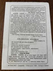 24 OCAK 2007 - TAKVİM YAPRAĞI - DOĞUM GÜNÜ HEDİYESİ - BÜYÜK SAATLİ MAARİF TAKVİMİ - UĞUR MUMCU - GAZİ MUSTAFA KEMAL ATATÜRK - UĞUR MUMCU SUİKAST SONUCU ÖLDÜ - PROF. DR. AYSEL ÇELİKEL - HÜSEYİN DENİZ - ŞEYH SAİT İDAM EDİLDİ