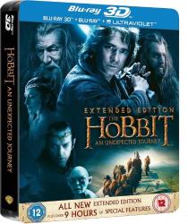 THE HOBBIT An Unexpected Journey Blu-ray 3D & 2D 5 Disk Extended Edition Steelbook Versiyonu