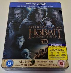 THE HOBBIT An Unexpected Journey Blu-ray 3D & 2D 5 Disk Extended Edition Steelbook Versiyonu