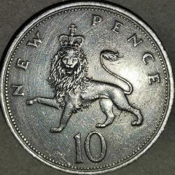 İNGİLTERE 1971  10 PENCE