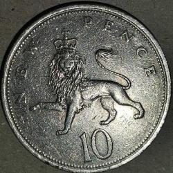 İNGİLTERE 1970  10 PENCE