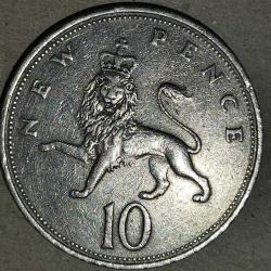 İNGİLTERE 1971  10 PENCE