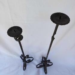 Ferforje Demir  Ayaklı Mumluk 2 adet