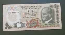 6 Emisyon E 03 399955 Seri 100 Lira Çil