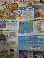 Hürriyet Gazetesi Hürriyet Çocuk Kulübü Gazetesi Doğum Günü Gazetesi -13 Şubat 2010- 7 filmden oluşan sihirler çocuk filmleri seti-futbolcular ve arabaları-avrupa'da ve ülkemizdeki futbol yıldızları Acaba hangi arabaları kullanıyor- bu Siteler en popüler- moda ve alışveriş-icarly- minik dostlarımız yanımızda-hafta sonu bitirmeden-girlfild ise çizgi ellerimle yaptım-yeni çikolata keşfettim- hello Kitty'li çantalar-şıklığın adresi- yepyeni oyun muhteşem ipuçları-artık sizi dinleyen biri var- haftanın soruları-otoban yıldızları-disney paris-şanslarını seçmeye devam ediyoruz- sende üye ol aramıza katıl