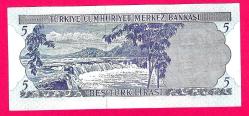 TURKEY 5 Lira ----- PREFIX K69 -----1976 UNC  (TK 18 132) ÇİL