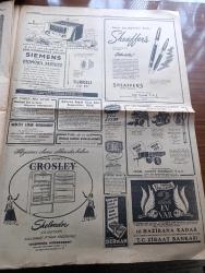 Cumhuriyet Gazetesi - 9 Haziran 1952 - Kısa Görüşlü Politika Cinayettir Yazan Abidin Daver Başmakale - Yunan Kral Ve Kraliçesi Dün Geldiler Fotoğraf - Kraliçe Federasyonu Elinde Türk Yunan Bayrakları Trenden Halkı Selamlıyor Fotoğrafı - Kralın Ziyaretine Dair Venizelos'un Demeci - Fransa Halkı Komünizmle Mücadeleye Davet Edildi - Başbakan Adnan Menderes Ankara'ya Domdu- Aziz Şehidimiz Albay Nuri Pamir'le Son Mülakat - Kore Değiştirme Birliğimiz - Türkiye İspanya Milli Maçı 0 0 Beraberlikle Neticelendi Fotoğrafı - Gelin Aya Gidelim Toplayan Tevfik Sadullah Yazı Dizisi - Ramazan Fıkraları - Ruh Gurbetinde Yazan Kerime Nadir Yazı Dizisi - Suriye'de Askeri İdare Dün Gece Sona Erdi - Güzel Yazan Burhan Felek Köşe Yazısı - Gül Kupasını Fenerbahçe Kazandı - İstanbul Tenis Birincilikleri - İstanbul Ankara Radyosu Programı - Sanat Âleminde Yazan Bedri Rahmi Eyüboğlu - Çapamarka - Siemens Otomobil Radyosu - Sheaffers Dolma Kalemi - Yunan Kral Ve Kraliçesinin Türkiye'ye Ziyaretlerinde Fotoğraflar