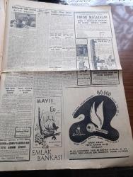 Cumhuriyet Gazetesi - 7 Mayıs 1952 - Kredi İhtiyacı Yazan Nadir Nadi Başmakale - Akdeniz Komutanlığına Dair Görüşme Kesildi - İngiliz Mısır İhtilafı Yeniden Gerginleşiyor - İngiliz Gazeteleri Amerika'ya Şiddetle Hücum Ediyorlar - Celal Bayar Çankırıya Gitti - Londra Büyükelçimiz Ragıp Baydur Buckingham Sarayında - Köylü Partisini Kurmak Üzere Yapılan Görüşmeler - İzmir'de 150 Temizlik Amelesi Dün Sabah Grev Yaptılar Fotoğraf - Süreyya Endik Ve Cezmi Türk Fotoğrafı - Corinthia Şubat Dünkü Maçta Milli Takım Namzetlerini 1 0  Yendi Fotoğraf - Bir Beyaz Gömleklinin Dramı Yazan Doktor Burhan Öncel Yazı Dizisi - Hıdırellez İyi Geçti - Sabahsız Geceler Melek - Panaroma Yazan Yakup Kadri Karaosmanoğlu Yazı Dizisi - Prag'da Bir Kitapçının Komünistleri Oyunu - Silah Yasağı Yazan Burhan Felek Köşe Yazısı - Milli Takımı Beşiktaş Kuracak - İstanbul Ankara Radyosu Programı - Kibar Düşkünleri Yazan Maurice Dekobra Yazı Dizisi - İstanbul Belediyesi Şehir Tiyatroları Dram Kısmında Serseri Oyunu