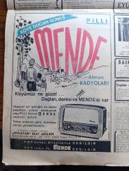 Cumhuriyet Gazetesi - 7 Mayıs 1952 - Kredi İhtiyacı Yazan Nadir Nadi Başmakale - Akdeniz Komutanlığına Dair Görüşme Kesildi - İngiliz Mısır İhtilafı Yeniden Gerginleşiyor - İngiliz Gazeteleri Amerika'ya Şiddetle Hücum Ediyorlar - Celal Bayar Çankırıya Gitti - Londra Büyükelçimiz Ragıp Baydur Buckingham Sarayında - Köylü Partisini Kurmak Üzere Yapılan Görüşmeler - İzmir'de 150 Temizlik Amelesi Dün Sabah Grev Yaptılar Fotoğraf - Süreyya Endik Ve Cezmi Türk Fotoğrafı - Corinthia Şubat Dünkü Maçta Milli Takım Namzetlerini 1 0  Yendi Fotoğraf - Bir Beyaz Gömleklinin Dramı Yazan Doktor Burhan Öncel Yazı Dizisi - Hıdırellez İyi Geçti - Sabahsız Geceler Melek - Panaroma Yazan Yakup Kadri Karaosmanoğlu Yazı Dizisi - Prag'da Bir Kitapçının Komünistleri Oyunu - Silah Yasağı Yazan Burhan Felek Köşe Yazısı - Milli Takımı Beşiktaş Kuracak - İstanbul Ankara Radyosu Programı - Kibar Düşkünleri Yazan Maurice Dekobra Yazı Dizisi - İstanbul Belediyesi Şehir Tiyatroları Dram Kısmında Serseri Oyunu